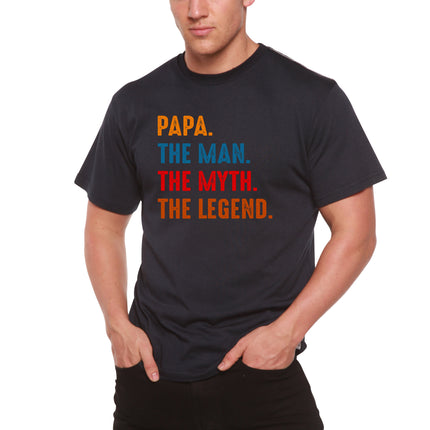 Papa, the Man, the Myth, the Legend Men's Bamboo Viscose/Organic Cotton Short Sleeve Graphic T-Shirt