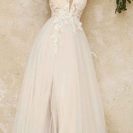 Cinderella Divine CB072W Layered A-Line Tulle Bridal Gown Embroidered Bodice