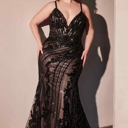 Ladivine CC0389C Dress Lace Embellished Fitted Gown