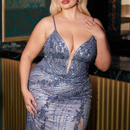 Ladivine CC0389C Dress Lace Embellished Fitted Gown
