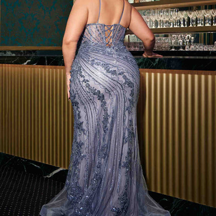 Ladivine CC0389C Dress Lace Embellished Fitted Gown