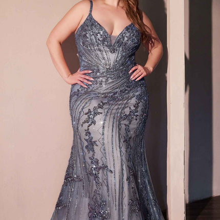 Ladivine CC0389C Dress Lace Embellished Fitted Gown