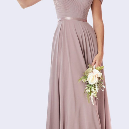 Cinderella Divine CD0156 Long Off The Shoulder Chiffon Gown Corset Back