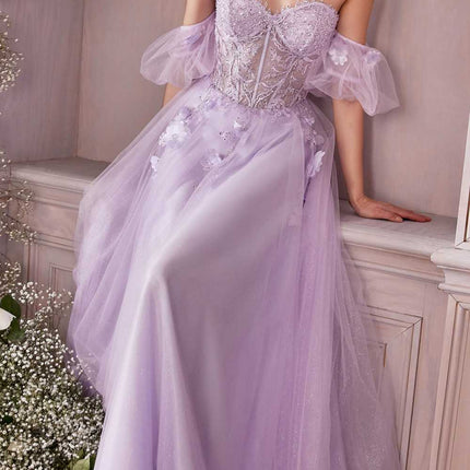 Cinderella Divine CD0191 Strapless Layered Tulle Gown