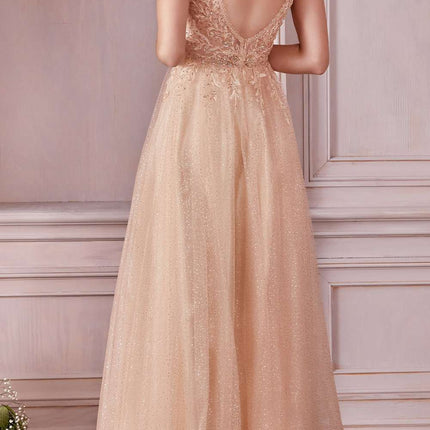 Cinderella Divine CD0196 Layered Tulle A-Line Gown