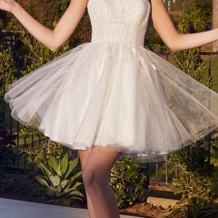 Cinderella Divine CD0212 Layered Tulle A-Line Short Dress