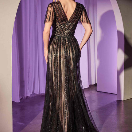 Ladivine CD0241 Dress Sequin Embellished A-Line Gown