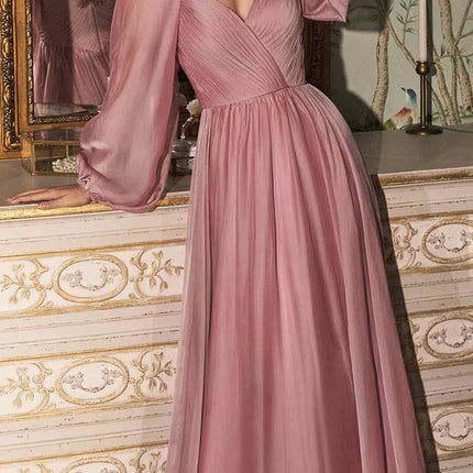 Cinderella Divine CD243 Long Sleeve A-Line Dress
