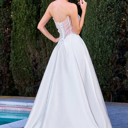 Ladivine CD389W Timeless A-Line Fairytale Bridal Gown