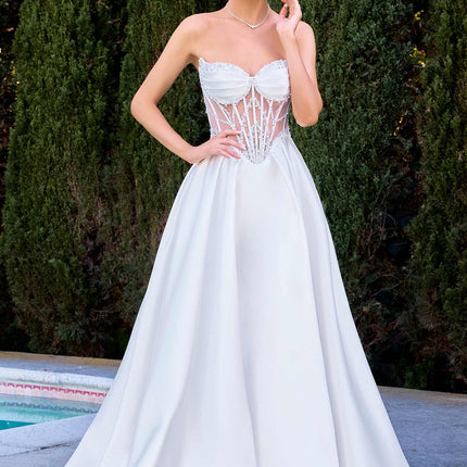 Ladivine CD389W Timeless A-Line Fairytale Bridal Gown