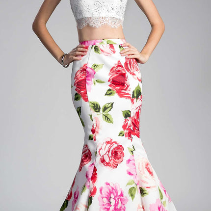 Cinderella Divine CD701L Long Printed Mermaid Skirt