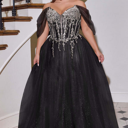 Ladivine CD721C Strapless A-Line Sweetheart Corset Bodice Plus Size Dress