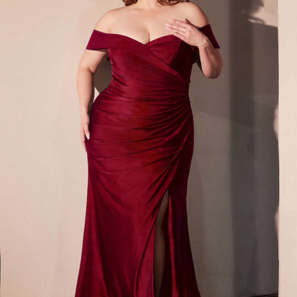 Ladivine CD790C Dress Off the Shoulder Stretch Spandex Curve Gown