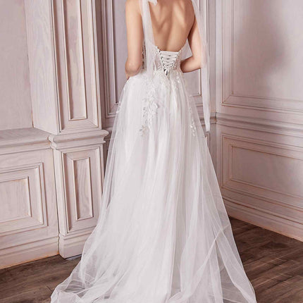 Cinderella Divine CD964W A-Line Boned Bodice Wedding Gown