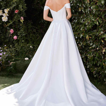 Ladivine CDS513W Dress Off the Shoulder Soft Satin Bridal Ball Gown