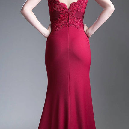 Cinderella Divine CF158 Off Shoulder Floor Length Evening Gown Applique Bodice