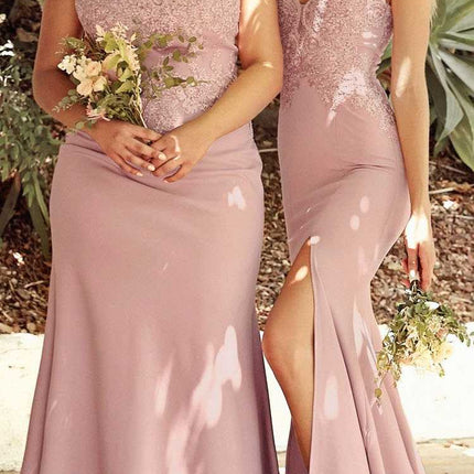 CLEARANCE - Cinderella Divine CF319 Long Fitted Gown Plunging V-Neck (Size M)