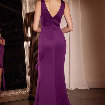 Ladivine CH377 Long Fitted Neoprene Dress