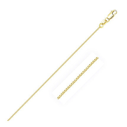 14k Yellow Gold Classic Box Chain 0.6mm