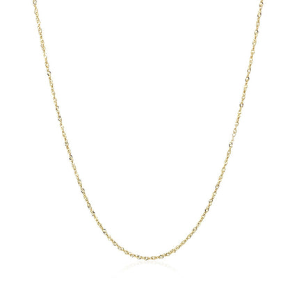 14k Yellow Gold Singapore Chain 0.8mm