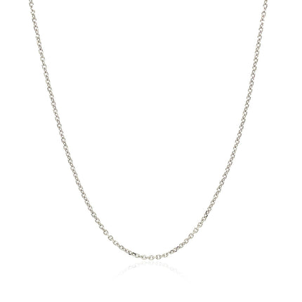 10k White Gold Cable Chain 1.1mm
