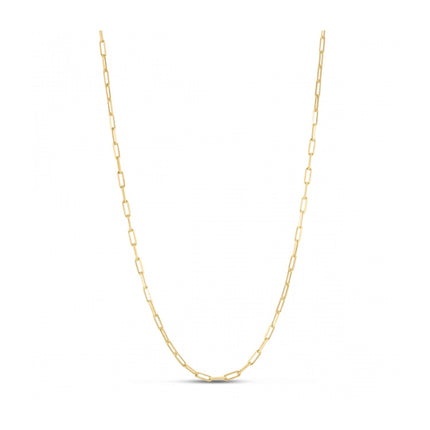 Sterling Silver Gold Plated Paperclip Chain (2.50 mm)