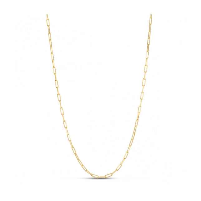 Sterling Silver Gold Plated Paperclip Chain (2.50 mm)
