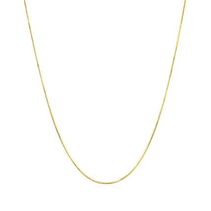 14k Yellow Gold Round Snake Chain 0.7mm