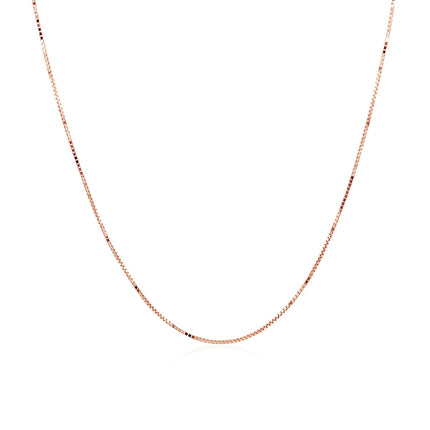 14k Rose Gold Classic Box Chain 0.6mm