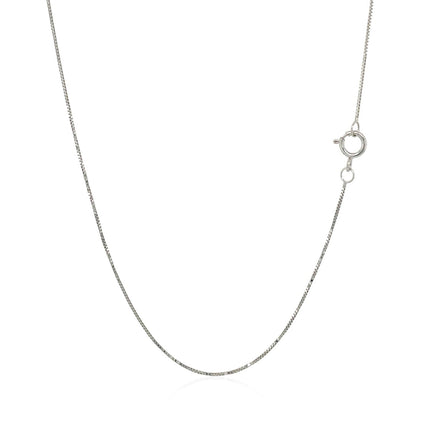 14k White Gold Classic Box Chain 0.45mm