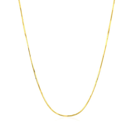 14k Yellow Gold Octagonal Shiny Snake Chain 0.8mm