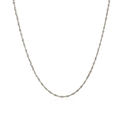 10k White Gold Singapore Chain 1.0mm