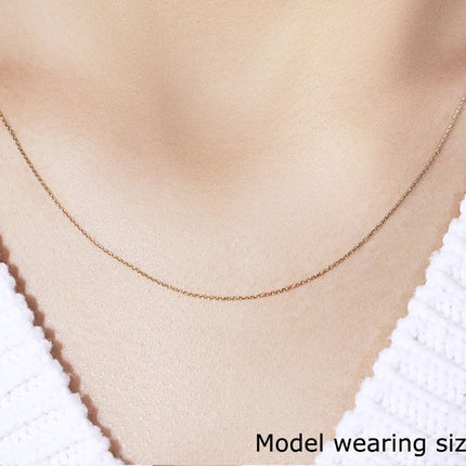 14k Yellow Gold Cable Link Chain 0.5mm