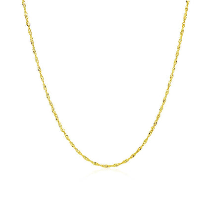 14k Yellow Gold Singapore Chain 1.0mm