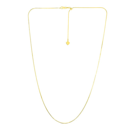 14k Yellow Gold Adjustable Snake Chain 0.85mm