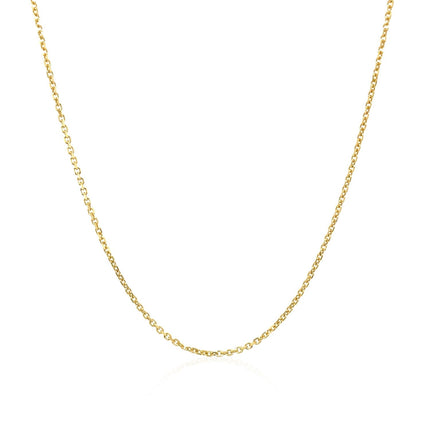 10k Yellow Gold Cable Chain 1.1mm