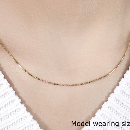 14k Yellow Gold Octagonal Box Chain 1.0mm