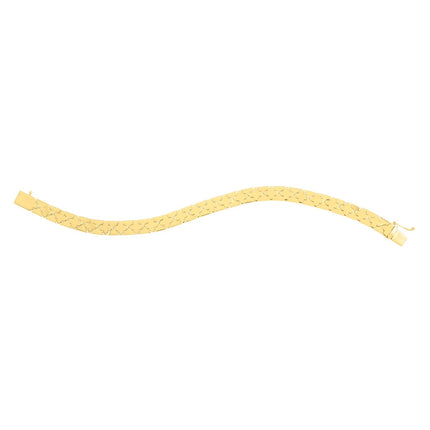 14k Yellow Gold 7 inch Clover Bracelet (6.50 mm)