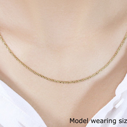 14k Yellow Gold Diamond Cut Cable Link Chain (1.50 mm)