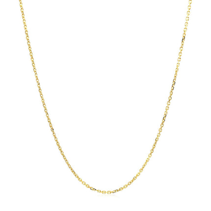 18k Yellow Gold Cable Chain 1.1mm