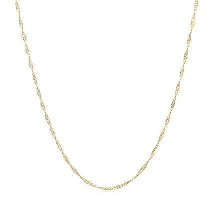 14k Yellow Gold Singapore Chain 0.6mm