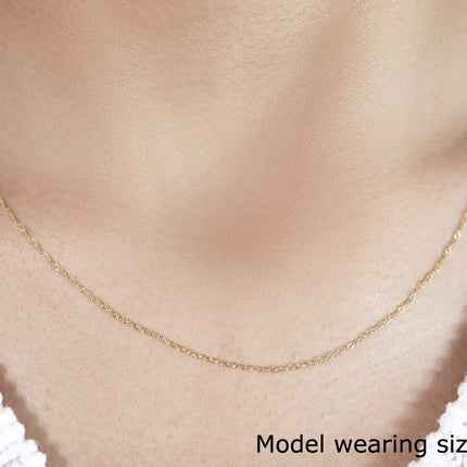 14k Yellow Gold Singapore Chain 0.6mm