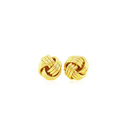 Love Knot Post Earrings in 14k Yellow Gold