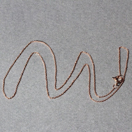 14k Rose Gold Diamond Cut Cable Link Chain 0.7mm