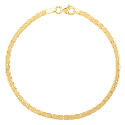 14k Yellow Gold 7 inch Mini Cube Bracelet (2.60 mm)