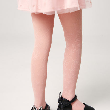 Conte Tights for girls Ketty 40 Den - Floral Pattern