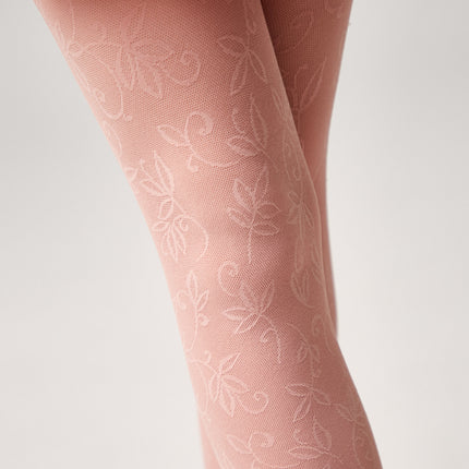 Conte Tights for girls Ketty 40 Den - Floral Pattern
