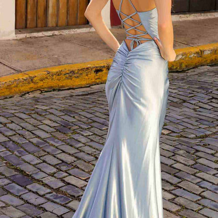 Nox Anabel E1044 Bustier Spaghetti Strap Corset A-Long Dress