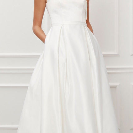 Nox Anabel E469 Elegant One Shoulder Long Satin A-Line Dress