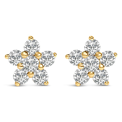 10K White Gold 1/2 Cttw Lab Grown Diamond Star Stud Earrings